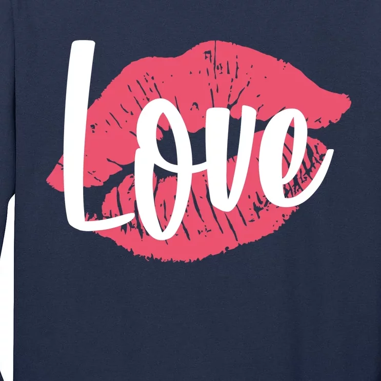 Valentines Day Love Lips Tall Long Sleeve T-Shirt