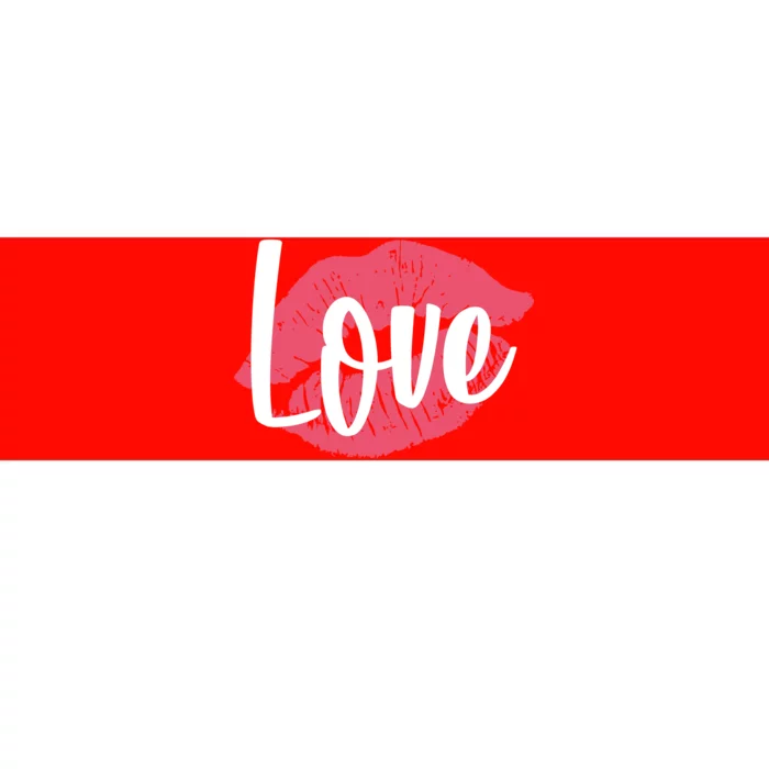 Valentines Day Love Lips Bumper Sticker