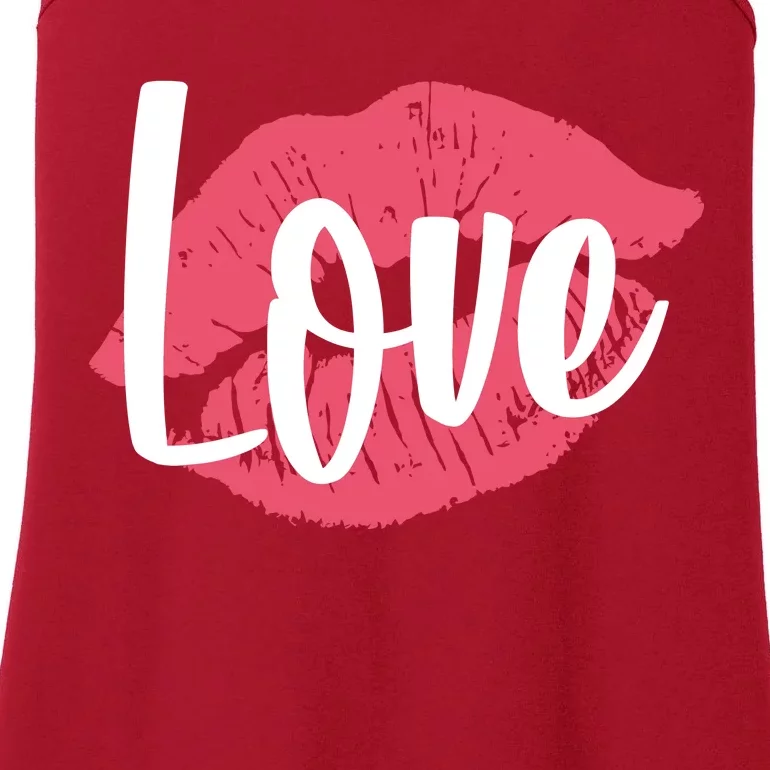 Valentines Day Love Lips Ladies Essential Tank