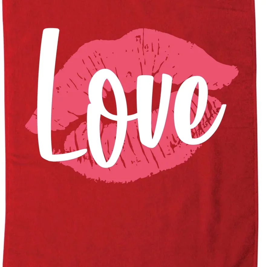 Valentines Day Love Lips Platinum Collection Golf Towel