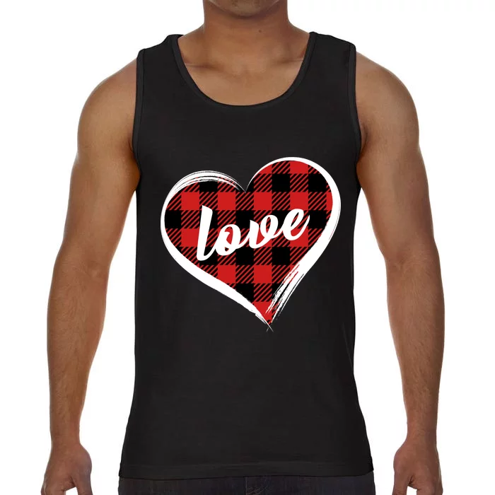 Valentines Day Love Plaid Heart Comfort Colors® Tank Top