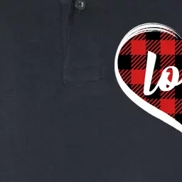 Valentines Day Love Plaid Heart Softstyle Adult Sport Polo