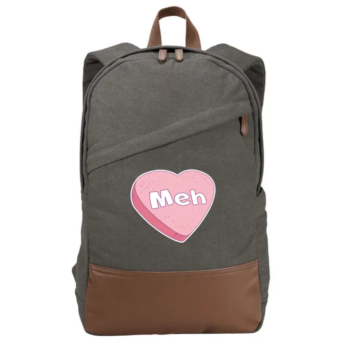 Valentine's Day Meh Conversation Heart Candy Cotton Canvas Backpack