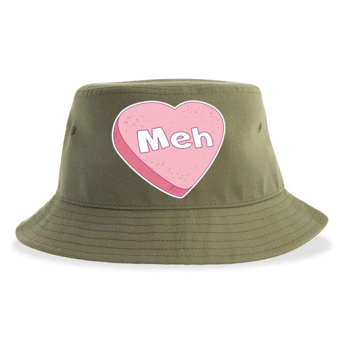 Valentine's Day Meh Conversation Heart Candy Sustainable Bucket Hat