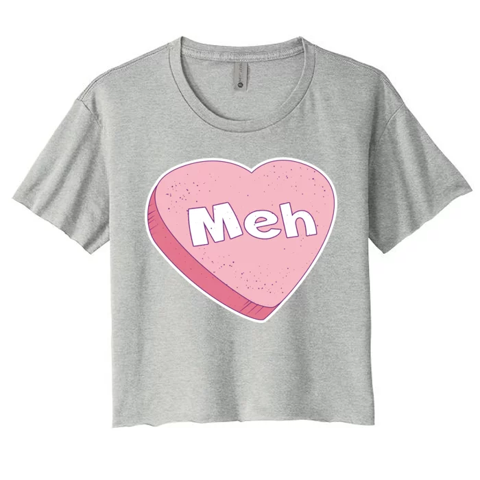 Valentine's Day Meh Conversation Heart Candy Women's Crop Top Tee