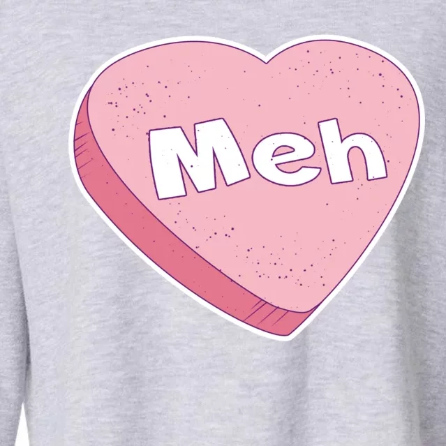 Valentine's Day Meh Conversation Heart Candy Cropped Pullover Crew