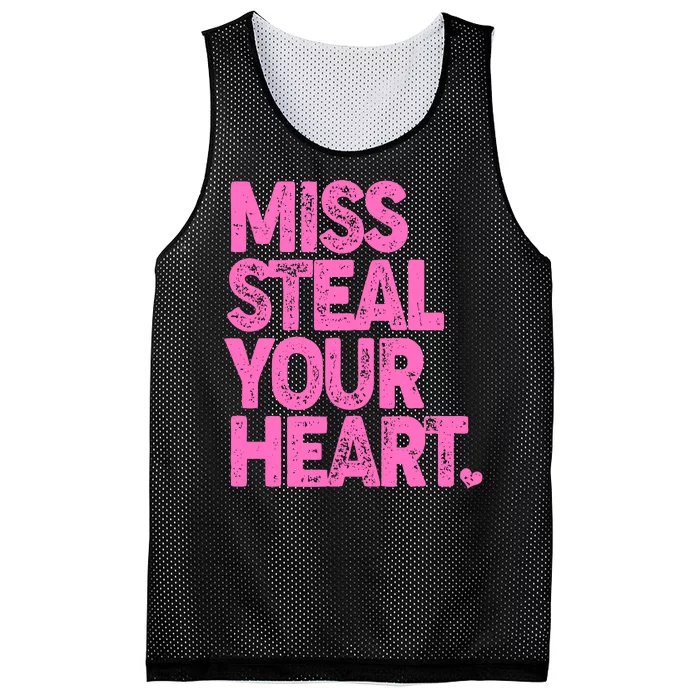 Valentine's Day Miss Steal Your Heart Mesh Reversible Basketball Jersey Tank