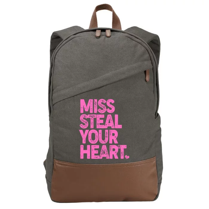 Valentine's Day Miss Steal Your Heart Cotton Canvas Backpack