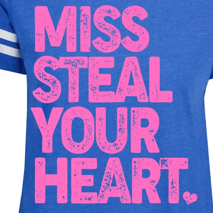 Valentine's Day Miss Steal Your Heart Enza Ladies Jersey Football T-Shirt