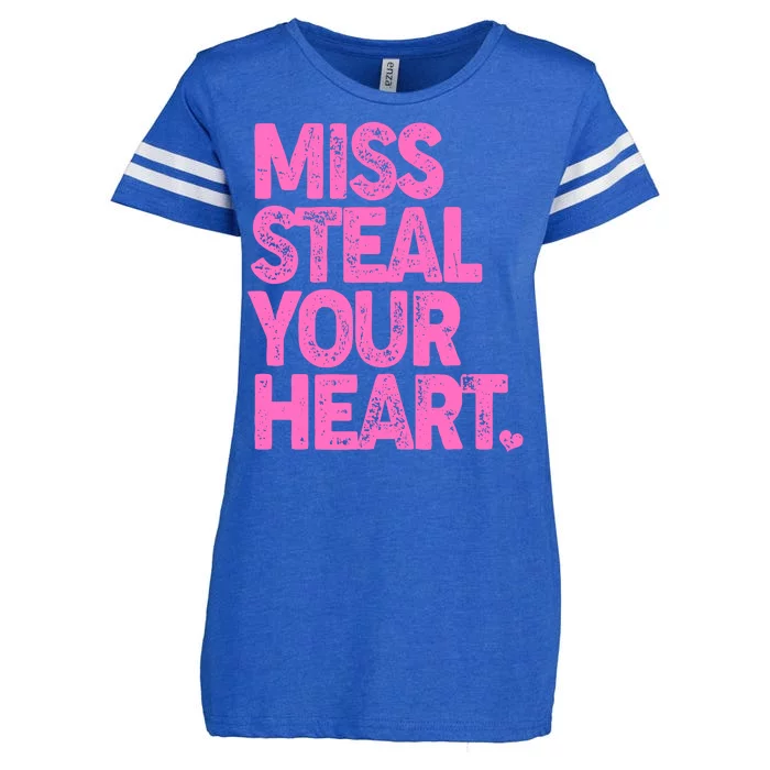 Valentine's Day Miss Steal Your Heart Enza Ladies Jersey Football T-Shirt