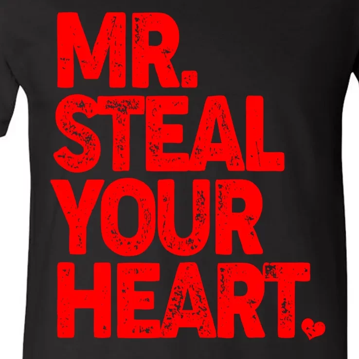 Valentine's Day Mr Steal Your Heart V-Neck T-Shirt