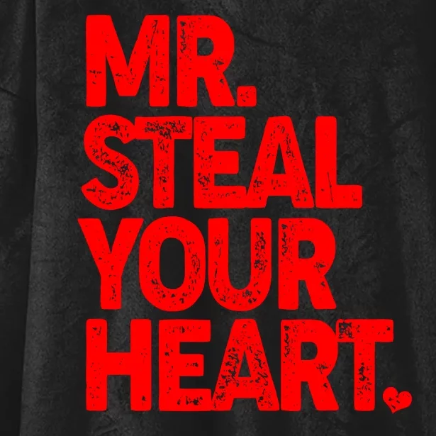 Valentine's Day Mr Steal Your Heart Hooded Wearable Blanket