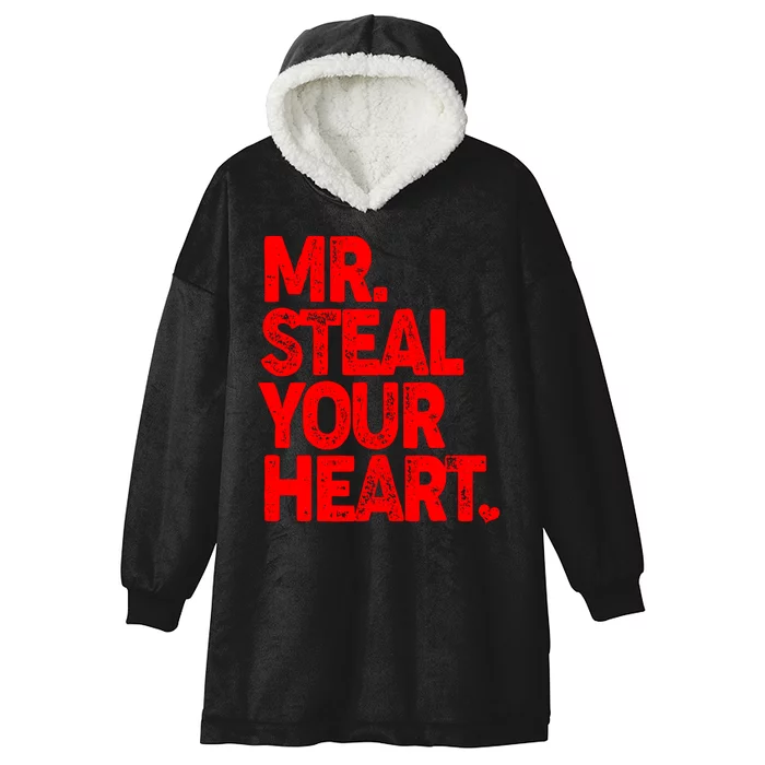 Valentine's Day Mr Steal Your Heart Hooded Wearable Blanket