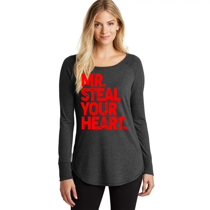 Valentine's Day Mr Steal Your Heart Women's Perfect Tri Tunic Long Sleeve Shirt