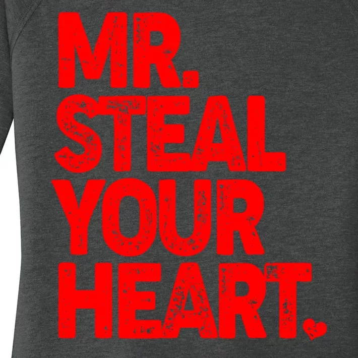 Valentine's Day Mr Steal Your Heart Women's Perfect Tri Tunic Long Sleeve Shirt