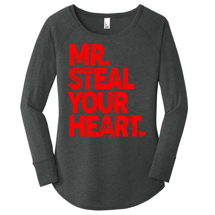 Valentine's Day Mr Steal Your Heart Women's Perfect Tri Tunic Long Sleeve Shirt