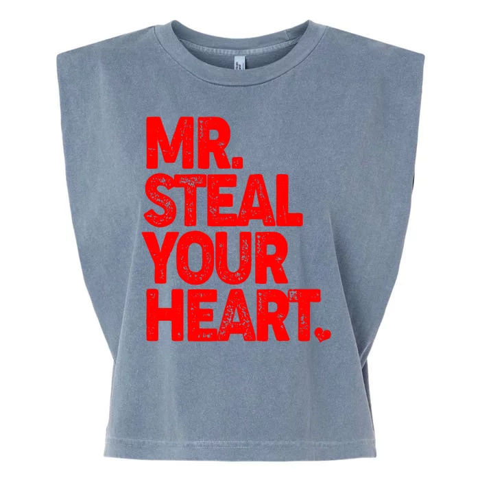 Valentine's Day Mr Steal Your Heart Garment-Dyed Women's Muscle Tee