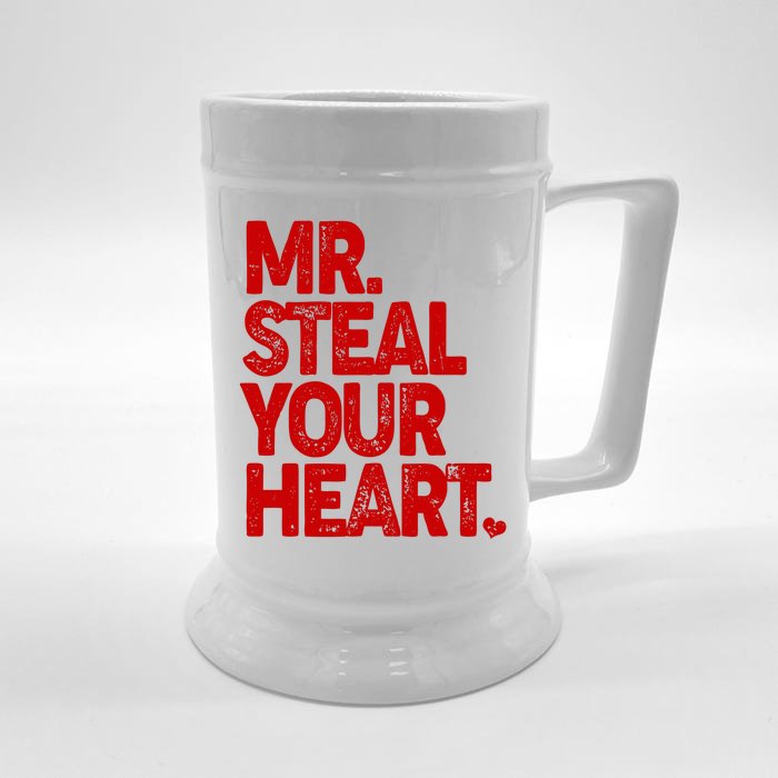 Valentine's Day Mr Steal Your Heart Front & Back Beer Stein