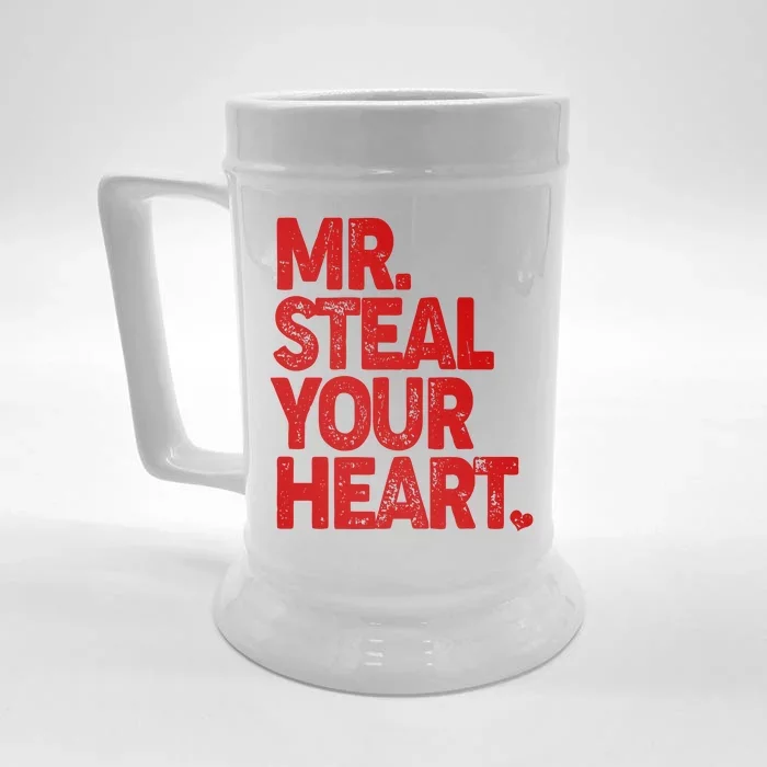 Valentine's Day Mr Steal Your Heart Front & Back Beer Stein