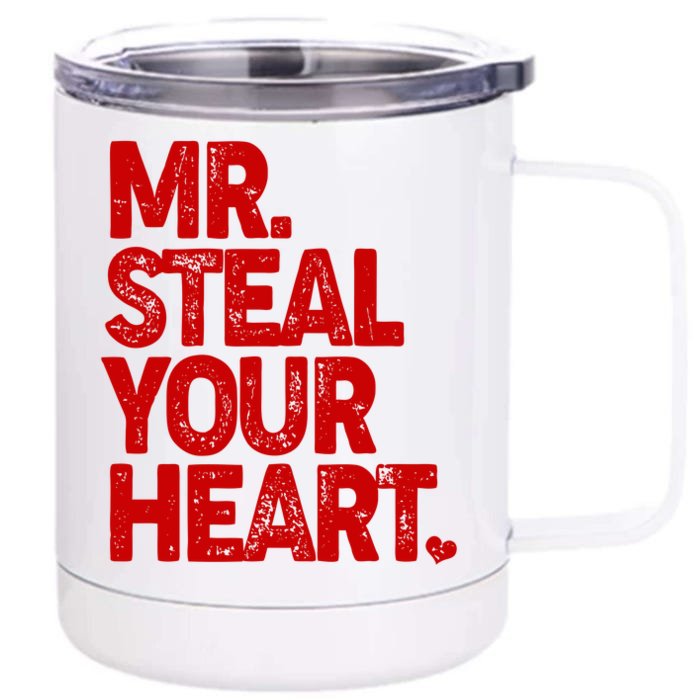 Valentine's Day Mr Steal Your Heart Front & Back 12oz Stainless Steel Tumbler Cup