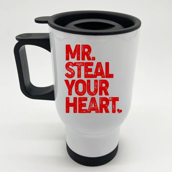 Valentine's Day Mr Steal Your Heart Front & Back Stainless Steel Travel Mug