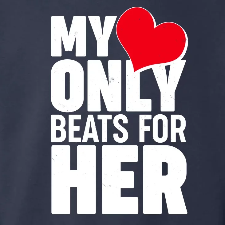 Valentine's Day My Heart Only Beats for Her Matching Couples Toddler Hoodie