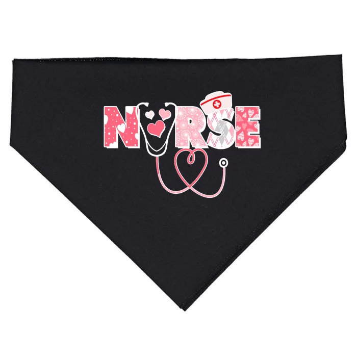 Valentine's Day Nurse Love USA-Made Doggie Bandana