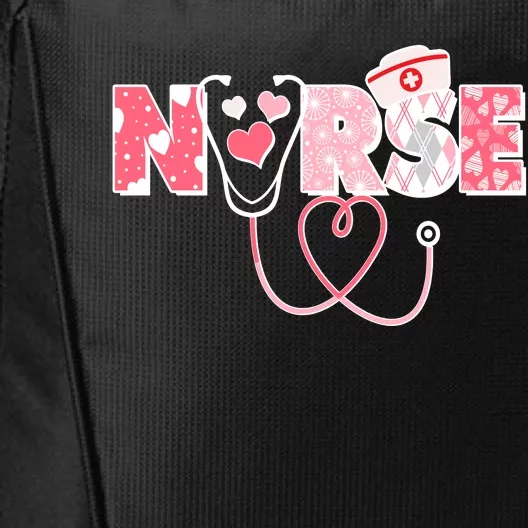 Valentine's Day Nurse Love City Backpack