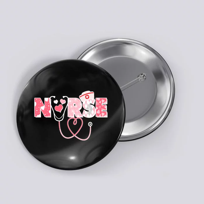 Valentine's Day Nurse Love Button