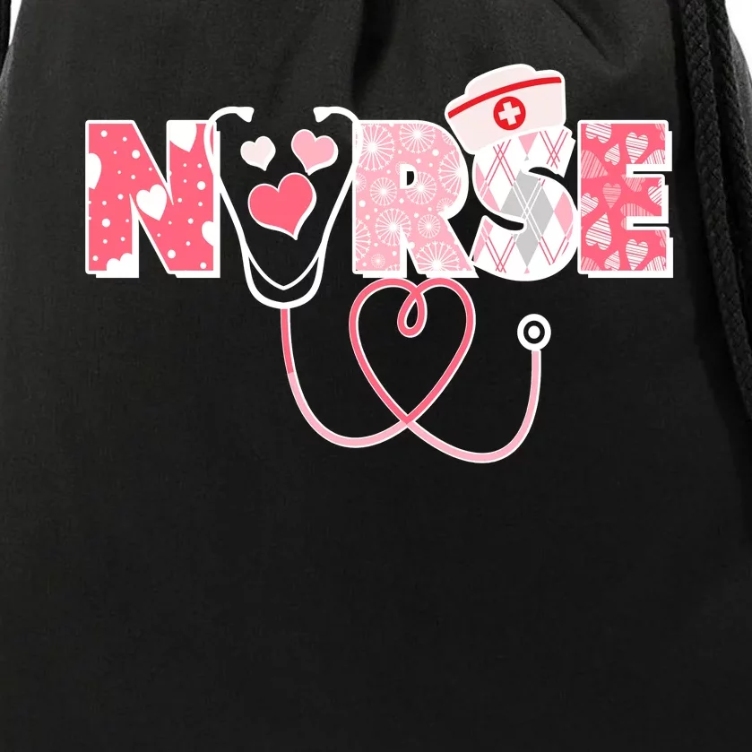 Valentine's Day Nurse Love Drawstring Bag