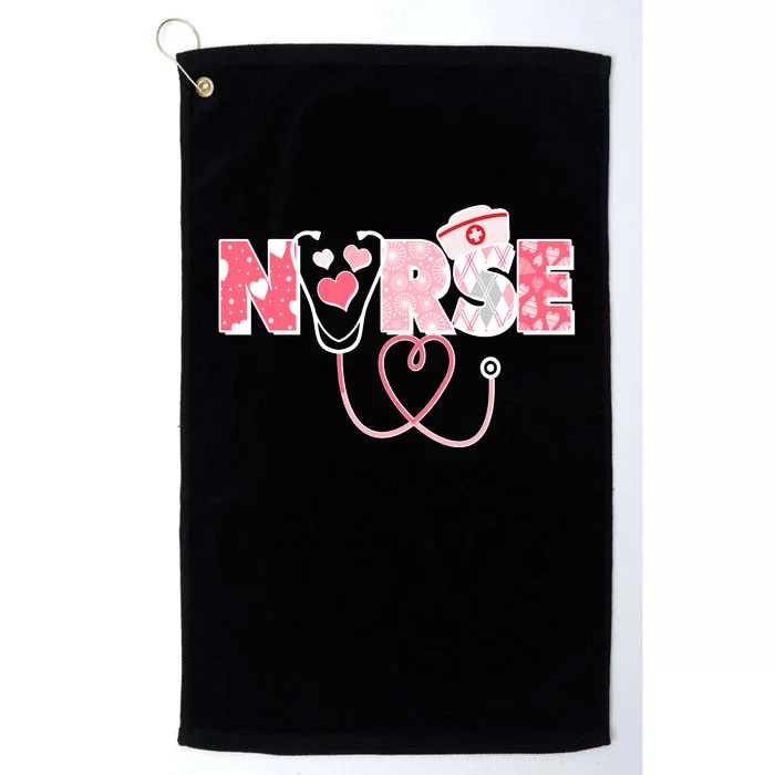 Valentine's Day Nurse Love Platinum Collection Golf Towel