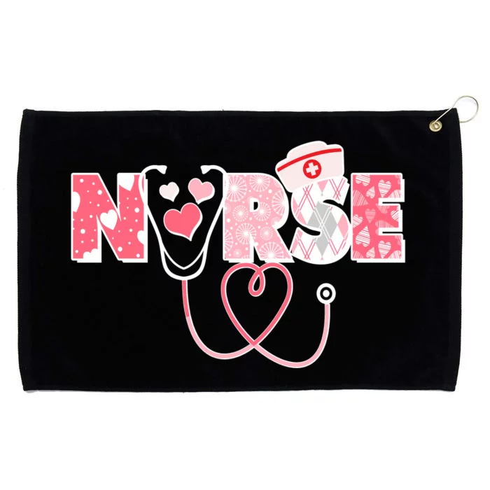 Valentine's Day Nurse Love Grommeted Golf Towel