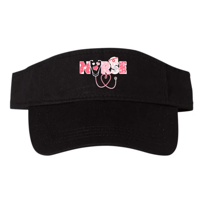 Valentine's Day Nurse Love Valucap Bio-Washed Visor