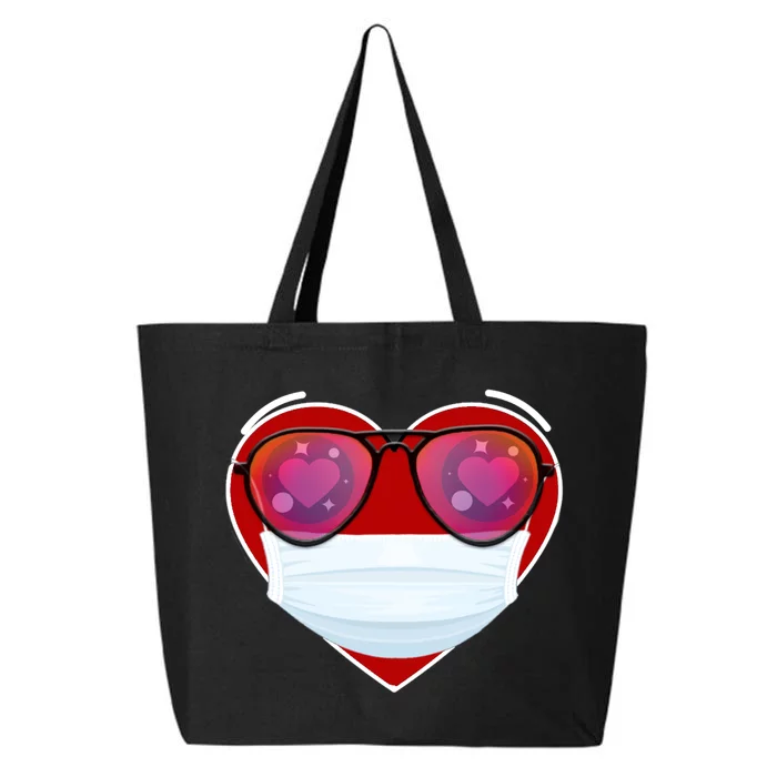 Valentines Day Quarantine Mask Heart 25L Jumbo Tote