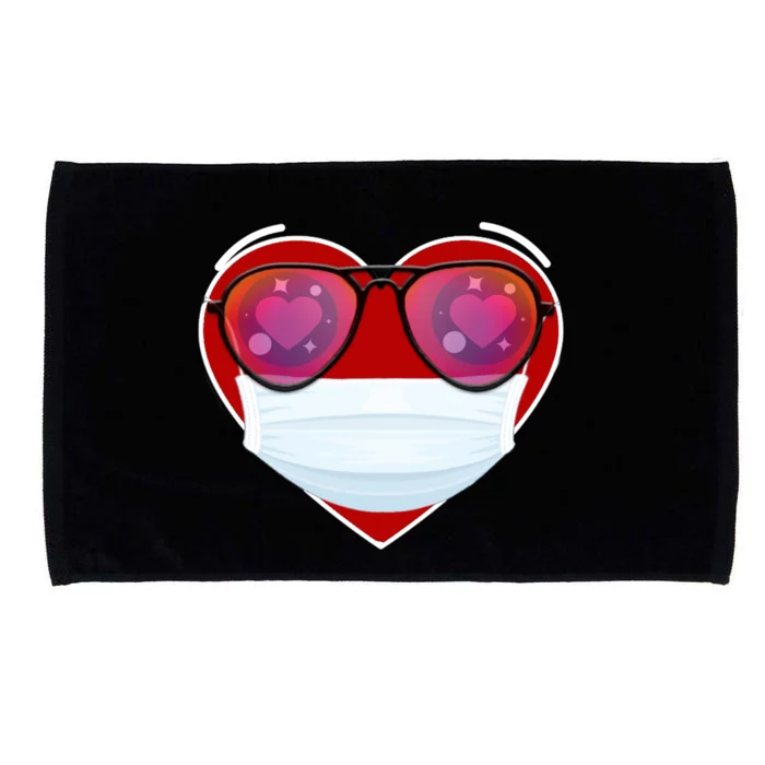 Valentines Day Quarantine Mask Heart Microfiber Hand Towel