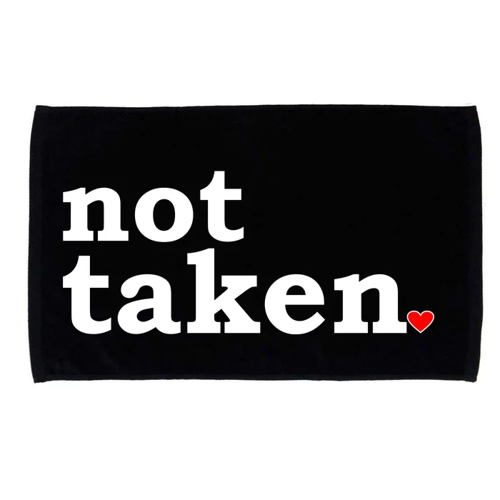 Valentine's Day Relationship Status Not Taken. Single Heart Microfiber Hand Towel