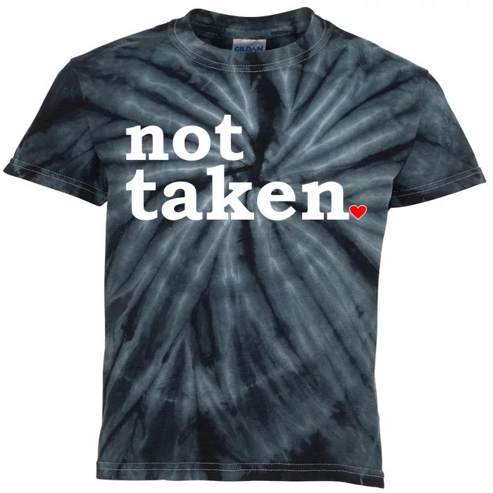 Valentine's Day Relationship Status Not Taken. Single Heart Kids Tie-Dye T-Shirt