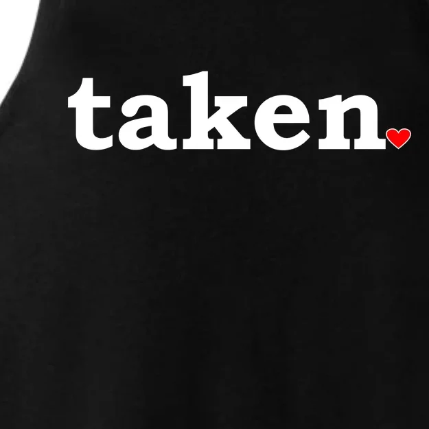 Valentine's Day Relationship Status Taken. Heart Ladies Tri-Blend Wicking Tank