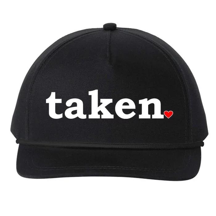 Valentine's Day Relationship Status Taken. Heart Snapback Five-Panel Rope Hat