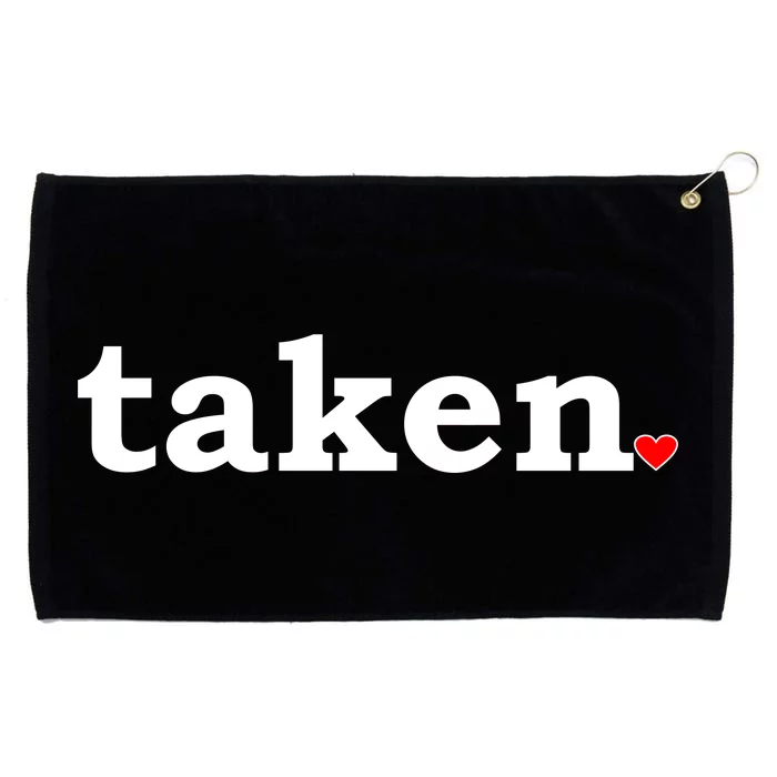 Valentine's Day Relationship Status Taken. Heart Grommeted Golf Towel