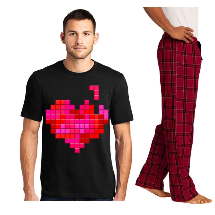 Valentine's Day Retro Video Game Heart Puzzle Pajama Set