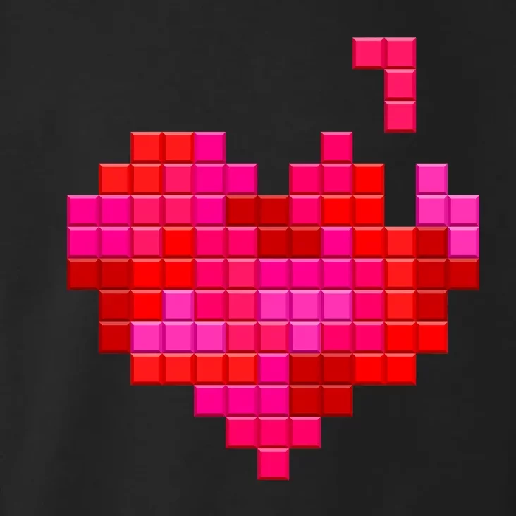 Valentine's Day Retro Video Game Heart Puzzle Toddler Hoodie