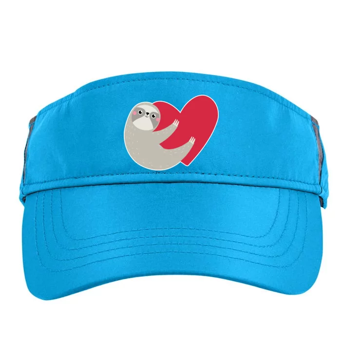 Valentines Day Sloth Heart Adult Drive Performance Visor