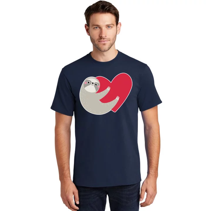 Valentines Day Sloth Heart Tall T-Shirt