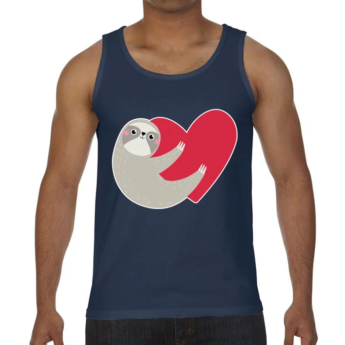 Valentines Day Sloth Heart Comfort Colors® Tank Top