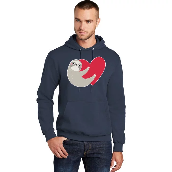 Valentines Day Sloth Heart Tall Hoodie