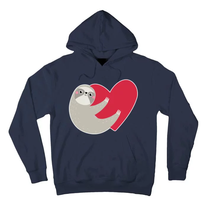 Valentines Day Sloth Heart Tall Hoodie