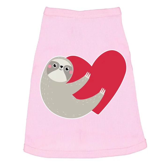 Valentines Day Sloth Heart Doggie Tank