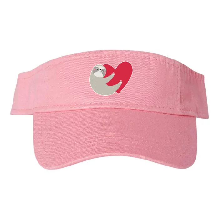 Valentines Day Sloth Heart Valucap Bio-Washed Visor