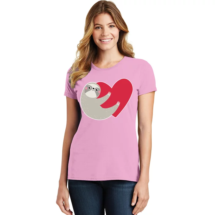 Valentines Day Sloth Heart Women's T-Shirt